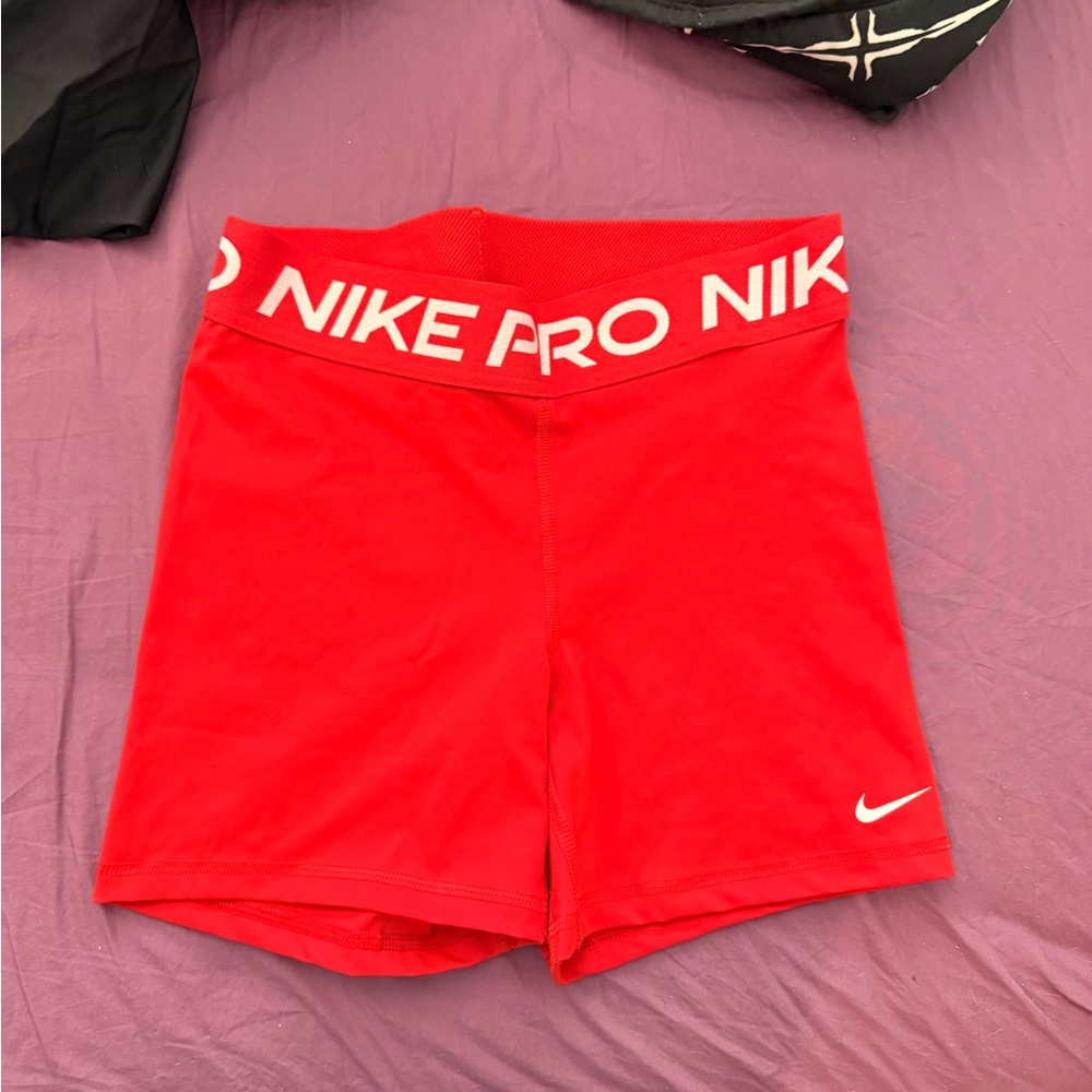 Nike Pro Women's Bright Red Athletic Shorts